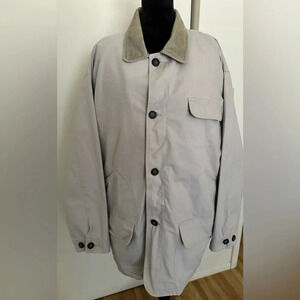 North Bay Mens Chore Barn Coat Corduroy Collar Detachable Liner Size Large